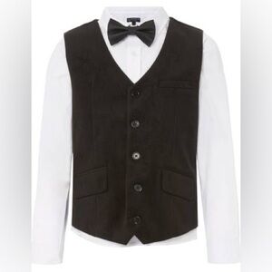 Howick Junior Tailored Toddler Boys Dress Shirt, Velour Vest/Bow tie. 2-3 YRS.